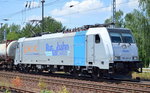 RTBC mit Railpool-Lok 186 423-0 und Containerzug am 08.06.16 Berlin-Hirschgarten.