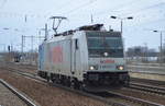 Railpool-Lok E 186 272-1 der polnischen EVU LOTOS am 29.03.17 Nf. Flughafen Berlin-Schönefeld.