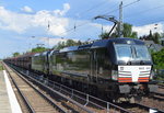 Der leere DB Schenker Erzpendel Richtung Rostock mit X4 E - 612 + X4 E - ? am 12.05.16 Berlin-Hirschgarten.