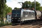 Noch mal von Nahem, MRCE Lok 185 545-1 (91 80 6185 545-1-D-DISPO) von CTL angemietet mit Kesselwagenzug Richtung Bernau, 11.07.12 Berlin-Karow.