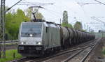 diverse-loks-und-gueterwagen/560127/ctl-mit-186-266-3-mit-kesselwagenzug CTL mit 186 266-3 mit Kesselwagenzug (leer) Richtung Stendell am 03.05.17 Bf. Berlin-Hohenschönhausen.