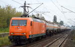 Diverse Loks/585642/eko-trans-mit-145-cl-001-145 EKO Trans mit 145-CL 001 (145 081-6) und Ganzzug Gasdruckkesselwagen (leer) Richtung Stendell am 27.09.17 Berlin-Hohenschönhausen.