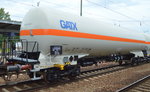 Fabrikneu präsentierte sich dieser Gasdruckkesselwagen vom Einsteller GATX in Deutschland mit niederländischer Registrierung mit der Nr.