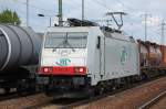 ITL E 186 138 (91 80 6186 138-4 D-ITL) mit Containerzug am 01.08.13 Bhf.