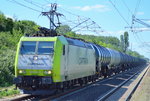 Captrain/ITL 185 542-8 mit Kesselwagenzug am 06.06.16 Berlin Hohenschönhausen.