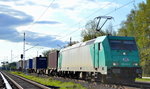 ITL 185 633-5 [NVR-Number: 91 80 6185 633-5 D-ITL] mit Containerzug am 04.05.16 am 04.05.16 Mönchmühle bei Berlin.