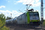Captrain/ITL 185 542-8 mit Kesselwagenzug am 02.05.16 Berlin-Wuhlheide.