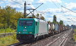ITL 185 633-5 mit Containerzug am 22.09.17 Berlin-Hohenschönhausen.