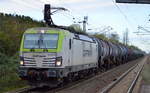 Captrain/ITL Vectron 193 891-9  Michael  mit Kesselwagenzug (Benzin) am 07.11.17 Berlin-Hohenschönhausen.