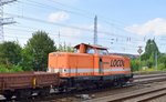 Diverse Loks/524049/locon-208-212-357-8-mit-einigen LOCON 208 (212 357-8) mit einigen Drehgestell-Flachwagen am 09.09.16 Berlin-Springpfuhl.