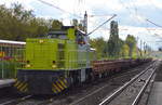 Diverse Loks/583638/locon-mit-der-alpha-trains-1138 LOCON mit der ALPHA TRAINS 1138 (275 119-6) und einigen Drehgestell-Flachwagen am 22.09.17 Bf. Berlin-Hohenschönhausen.