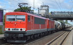 MEG 709/155 049-0 hat MEG 603/143 851-4 und Zementstaubwagen (leer) am Haken Richtung Industrieünergabe Nordost am 17.08.16 Berlin Hohenschönhausen. Grüße an den Tf !!!