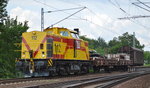 Diverse Loks/527595/meg-112-298-052-2-mit-dem MEG 112 (298 052-2) mit dem täglichen Versorgungszug für die Berliner S-Bahn Betriebswerkstätten am 02.06.16 Berlin-Wuhlheide.