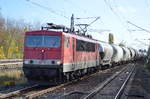Diverse Loks/528633/meg-705155-196-9-mit-einem-zementstaubzug MEG 705/155 196-9 mit einem Zementstaubzug am 30.10.16 Berlin-Hohenschönhausen.