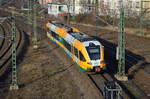 ODEG VT 646.040 Richtung Berlin-Pankow Höhe Berlin Bornholmer Str. am 16.02.17