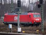 Diesmal auch mal am Berliner Westhafen (Gbf. Berlin-Moabit) im Einsatz, OHE Lok 145-CL 013 (91 80 6145 091-5 D-OHE), 01.12.10 