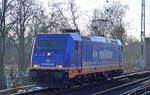 Raildox mit der 185 419-9 Richtung Bernau am 27.01.17 Berlin-Karow.