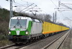 Diverse Loks/539459/setg-mit-der-193-240-9-und SETG mit der 193 240-9 und einem Transportzug für Stammhölzer (leer) am 07.02.17 Berlin-Hohenschönhausen.