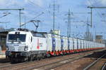 In strahlendem Weiß präsentiert sich die Railpool Mietlok 193 815-8 [Name: Kätchen], [NVR-Number: 91 80 6193 815-8 D-Rpool, Siemens Bj.2015] der VTG Rail mit ihrem