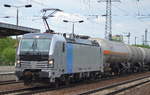 VTG Rail Logistics Deutschland GmbH mit der Railpool Vectron 193 826-5 [NVR-Number: 91 80 6193 826-5 D-Rpool, Bombardier Bj.2016) mit Kesselwagenzug (Propylenoxid) am 13.05.17 Bf.
