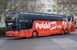 Alte und neue Modelle/399546/ein-van-hool-td-921-altano Ein VAN HOOL TD 921 ALTANO vom polnischen Reisebusunternehmen PolskiBus.com Liniendienst zwischen Polen und Berlin am 14.01.15 ZOB Berlin.