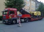 MAN Zugmaschine mit Tiefladebr�ckenauflieger ...  Volker St�ckmann 12.06.2012