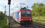 Railpool Re 482 042-9 für HSL mit Kesselwagenzug am 15.08.16 Berlin-Hohenschönhausen.