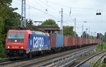 Re 482 039-5 für LOCON mit Containerzug am 06.10.16 Berlin-Karow.