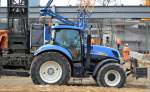Und auch der NEW HOLLAND T7050 Traktor ist wieder auf der Großbaustelle Berlin Ostkreuz im Einsatz am 25.02.15