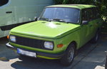 Ein grüner Wartburg 1.3 Kombi wie bis 1991 noch produziert wurde am 10.05.16 Berlin-Pankow.