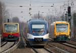Durch Versptungen bedingt kam es endlich in Berlin Karow auf das Zusammentreffen der drei unterschiedlichen Regionalbahnstrecken und deren Triebzge auf freier Strecke in Berlin Karow, die Berliner