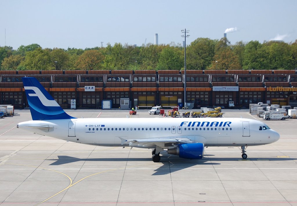 Airbus A320-214 (OH-LXF) der Finnair am 25.04.09 Flughafen Berlin-Tegel.