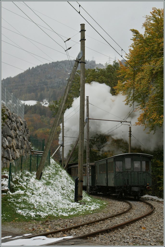 Aus, Schluss, vorbei! Jedenfalls f�r dieses Jahr; die unvergessliche Saison 2012 der Blonay-Chamby Bahn endete am Ende Oktober 12.
31.10.2012