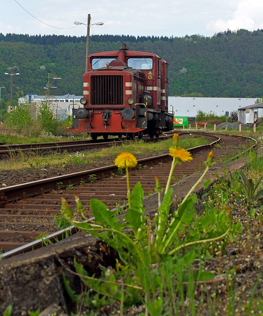 Die Westerwaldbahn (WEBA) Lok 1 und 3 (V 26) am 06.05.2013 in Scheuerfeld/Sieg. 

Die Jung Loks vom Typ R 30 B wurden bei der Firma Jung in Kirchen/Sieg 1956 und 1957 (Fabriknummer 12102 bzw. 12748) gebaut und als V 26.1 bzw. V 26.3 an die WEBA geliefert. Die V 26.1 war �brigens die erste Maschine dieses Typs die Jung gebaut hatte.