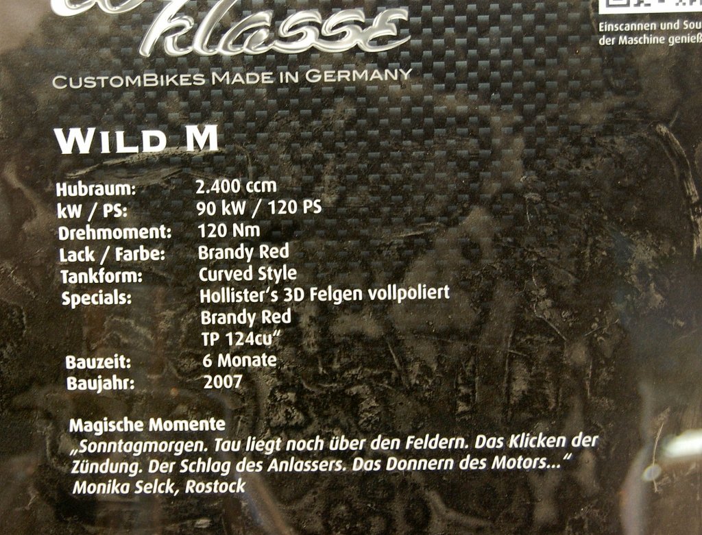 Kurzbeschreibung der WILD M, 05.04.13 Berlin Allee Arkaden Schnhauser Allee.