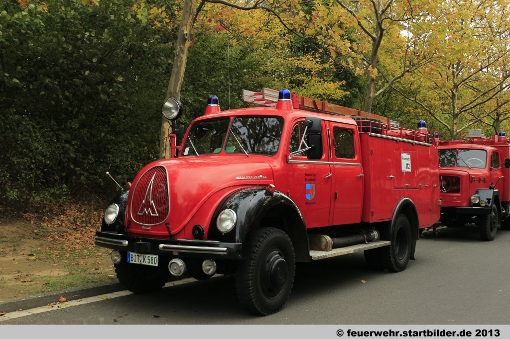 TLF 16/24 (BIT K 580) der FF Mettendorf/Eifel.
Das Fahrzeug steht noch im Aktiven Dienst.
Aufgenommen beim Jubil�um 50 Jahre LFV-Rheinland-Pfalz in Mainz,6.10.2012.

