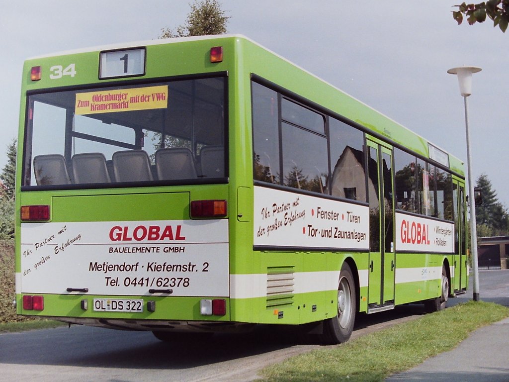 Wagen 34. Auftraggeber f�r die Lackierung war die Firma GLOBAL, mit Sitz in Metjendorf. Die Beschriftung war wenig aufwendig, und ...