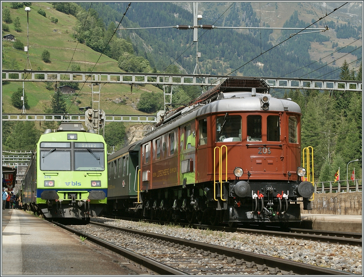 100 Jahre BLS: Ae 6/8 208 in Goppenstein.
7. Sept. 2013