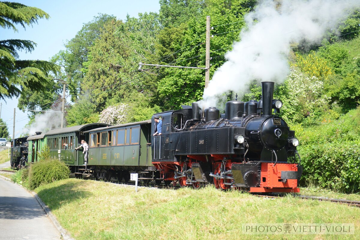2023-05-27 BC Blonay Chem de Bouricloz
Locomotive à vapeur G 2×2/2 105 


