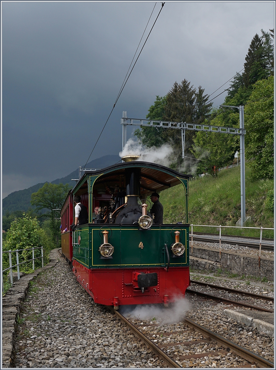 50 Jahre Blonay-Chamby - die G 27  N� 4  Rimini  erreicht mit ihrem NStCM Wagen Chamby. 

19. Mai 2018