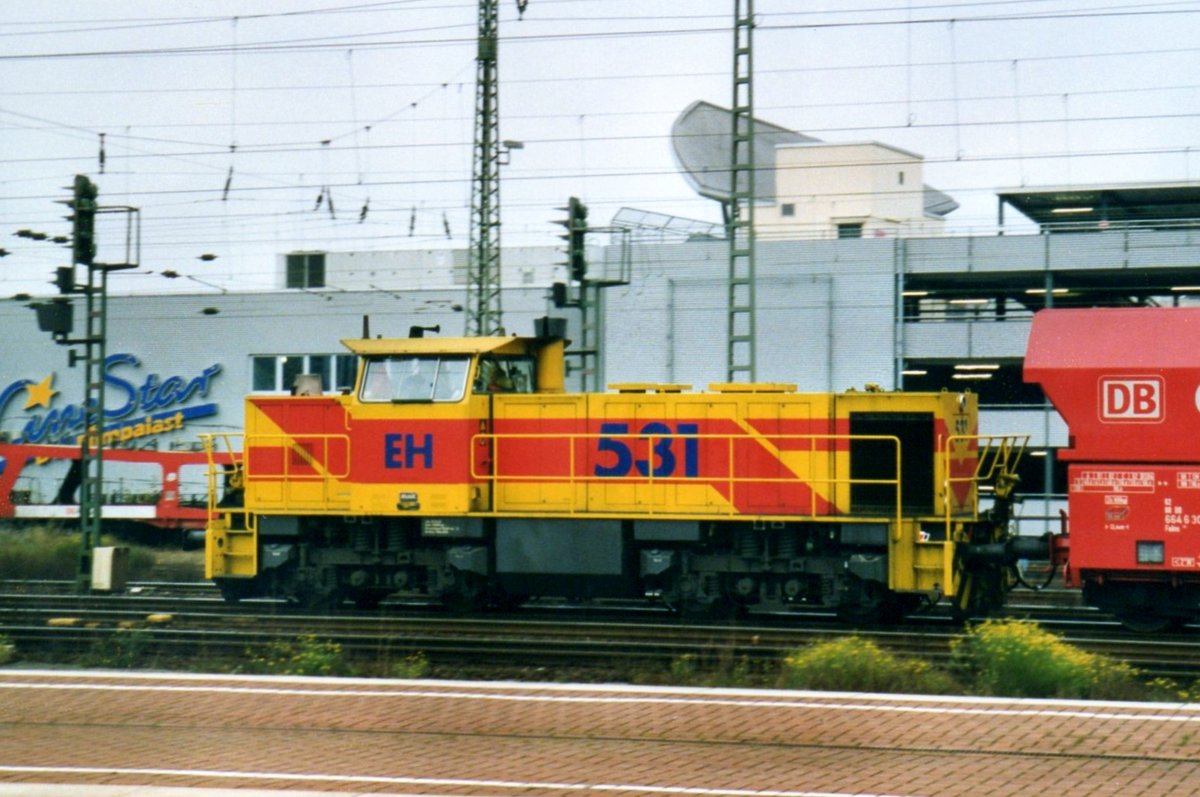Am 19 Juli 1998 durchfahrt EH 531 Dortmund Hbf.