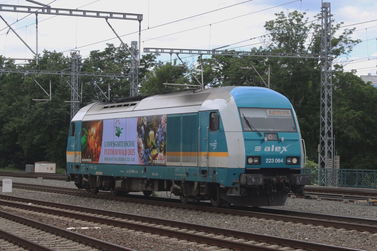 Am 30 Mai 2025 lauft Netinera/ALEX 223 064 -wirbend für der Landesgartenschau 2025- um in PLzen hl.n.