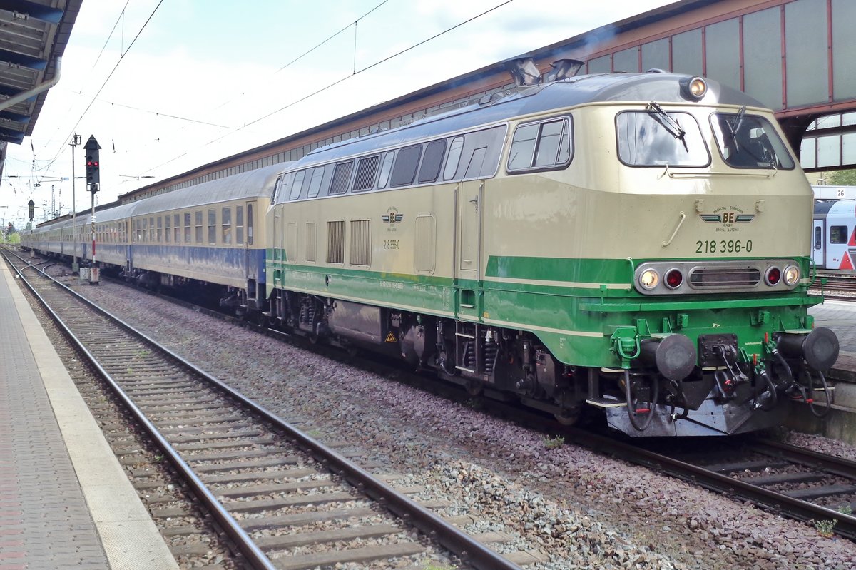 BrohltalBahn 218 396 steht am 28 April 2018 in Trier.