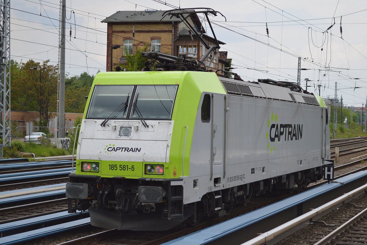 Captrain/ITL 185 581-6 am 18.05.16 Berlin Greifswalder Str.