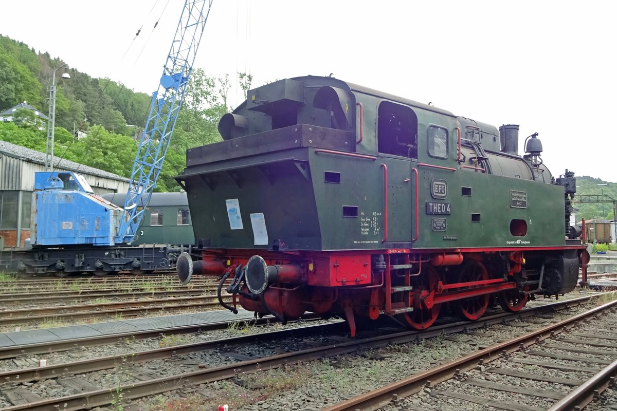 Dampflok Theo-4 steht am 8 Juni 2019 ins EM Dieringhausen.