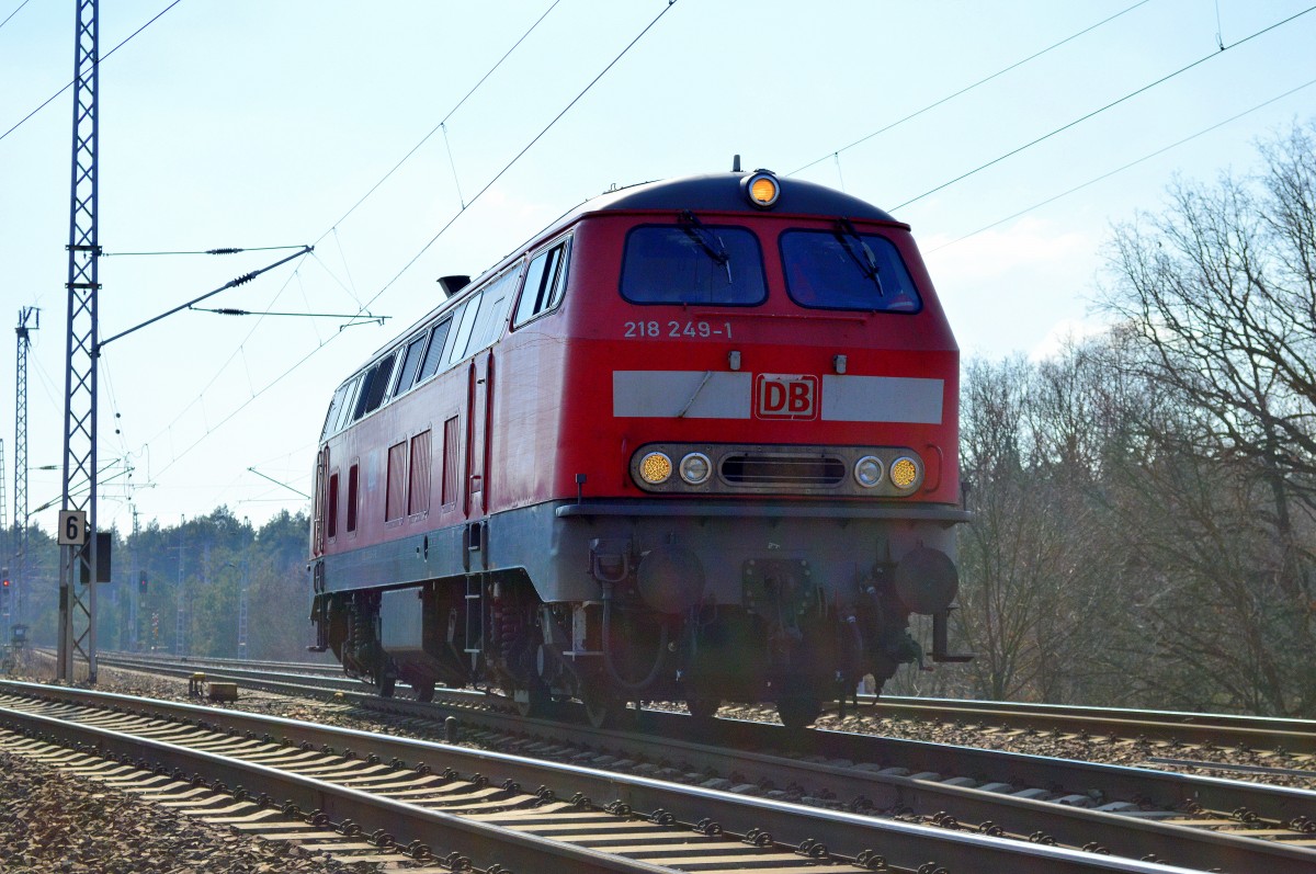 DB Fahrwegdienste mit 218 249-1 am 16.03.16 Berlin-Wuhlheide.