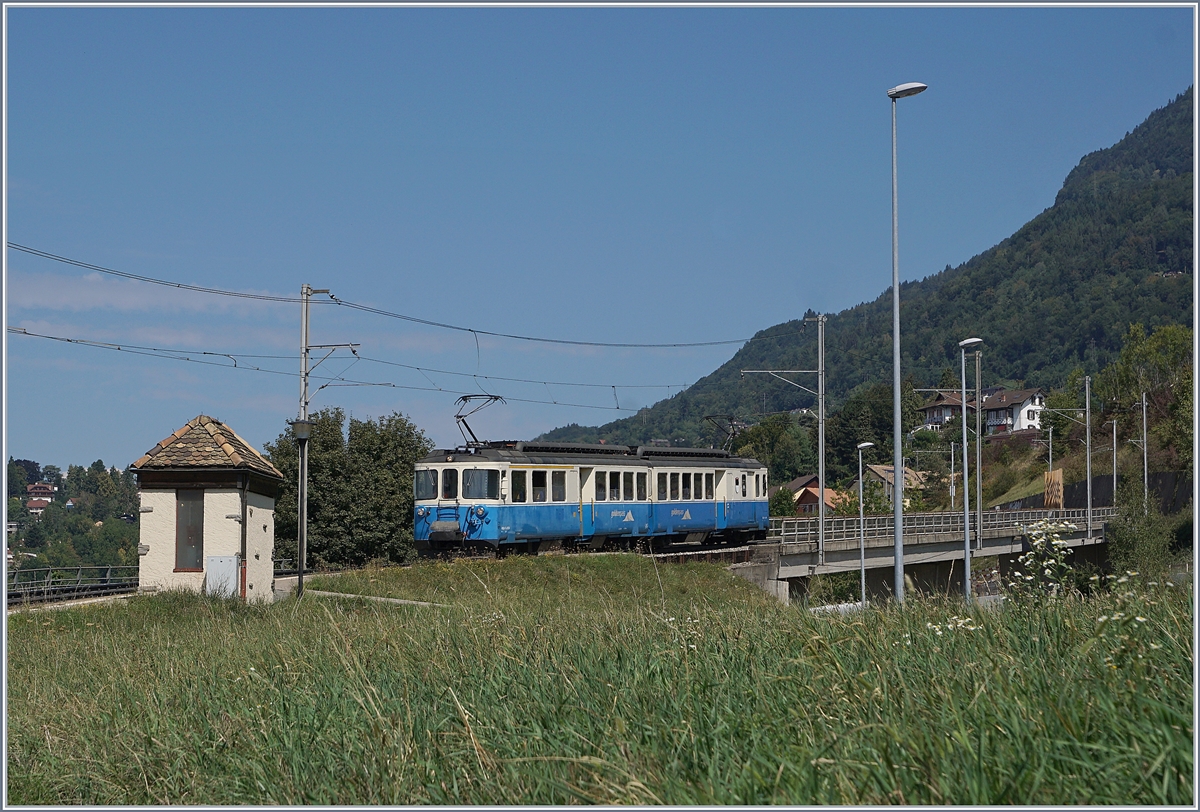 Der ABDe 8/8 4004 Fribourg in Châtelard VD. 
22. Aug.2018 