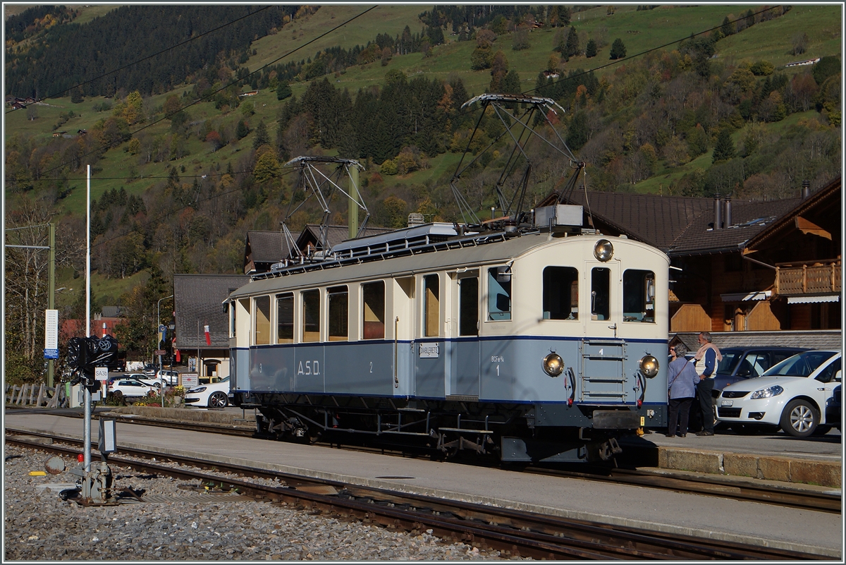 Der historische ASD ABDe 4/4 1 kann in Les Diablerets bestaunt werden. 

18. Okt. 2014