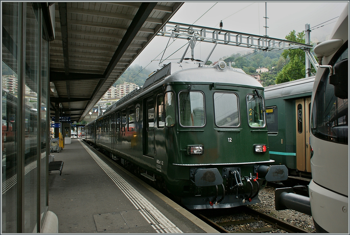 Der MThB ABDe 4/4 12  Weinfelden  in Locarno.
15. Sept. 2013