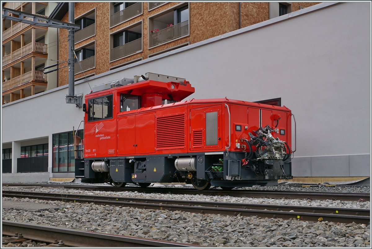 Der neue MGB Tm 2/2 811 in Andermatt. 

23. Juni 2021